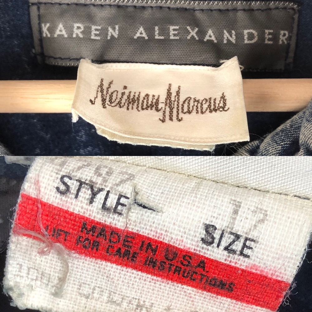 Vtg KAREN ALEXANDER Neiman Marcus dress 12 d215 - Picture 8 of 8